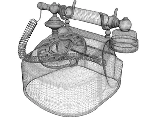 Western Electric Rotary Dial Phone 3D Model