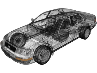 Lexus LS 400 (1989) 3D Model