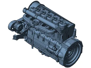 Deutz F6L914 Diesel Engine 3D Model