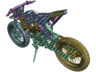 Lego Motorcycle 3D Model