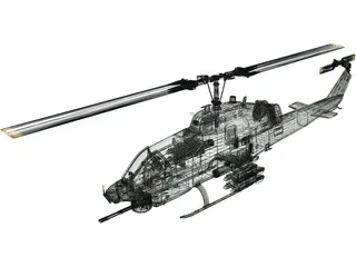 Bell AH-1W Super Cobra 3D Model