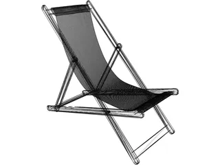 Deck Chair Beach 3D Model