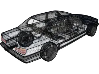 BMW 7-series E32 3D Model