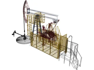 Arctic Oil Station 3D Model