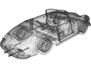 Porsche 356A Speedster (1957) 3D Model