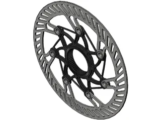 Center Lock Brake Rotor 3D Model