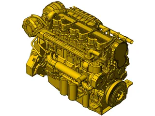 Caterpillar C18 Engine 3D Model