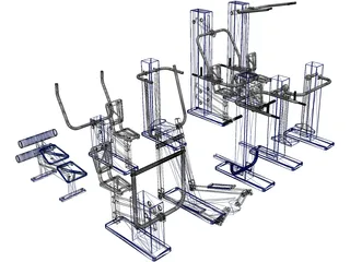 Gym Equipment 3D Model