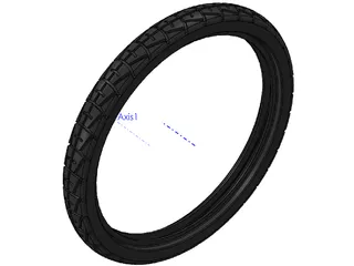 Moped 20in Tire 3D Model