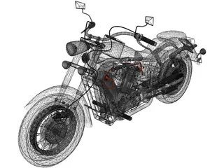 Honda VT400 Shadow 3D Model