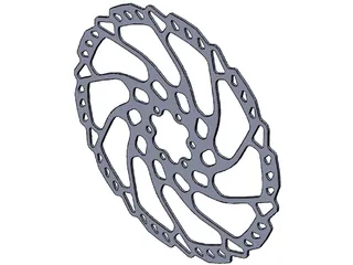 Shimano RT66 203mm Brake Rotor 3D Model