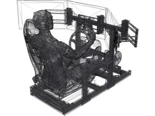 Sim Racing Rig 3D Model