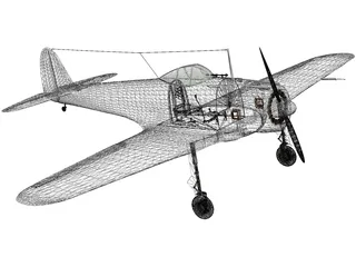 Nakajima Ki-43 Hayabusa 3D Model