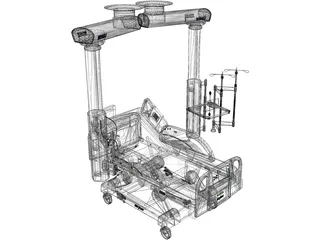 Hospital Bed 3D Model