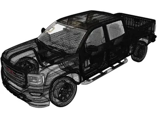 GMC Sierra 1500 CrewCab ShortBox AllTerrain (2017) 3D Model