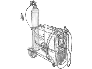 MillerMatic 210 Mig Welder 3D Model