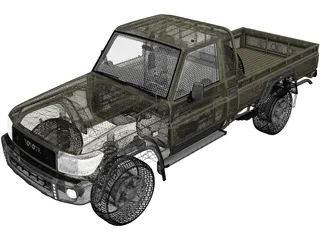 Toyota Land Cruiser [J79] (2007) 3D Model