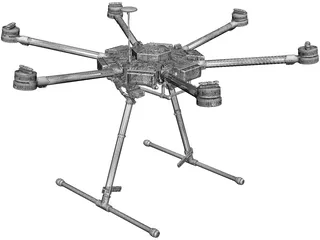 UAV Copter M600 3D Model