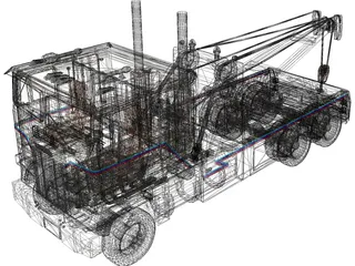 Kenworth K-100 Wrecker 3D Model