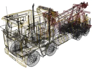 Kenworth Wrecker K100 3D Model