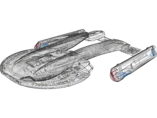 Star Trek Akira Class 3D Model