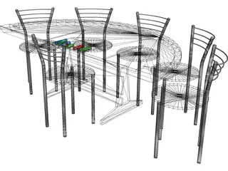 Poker Table 3D Model