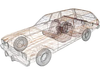 Plymouth Volare Wagon (1977) 3D Model