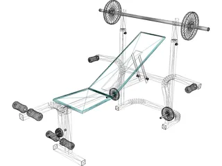 Bench Press 3D Model