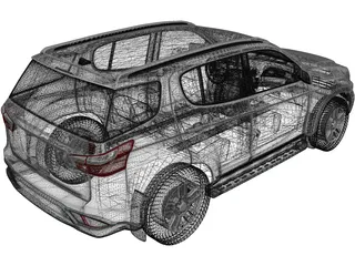 Isuzu Mu-X (2020) 3D Model