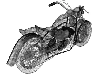 Yamaha Dragstar (2007) 3D Model