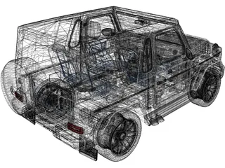 Mercedes-Benz G63 464 Cabrio (2019) 3D Model