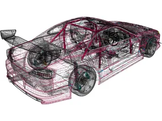 Nissan Silvia S15 Yashio Factory Drift 3D Model