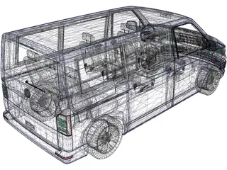 Volkswagen Caravelle (2018) 3D Model