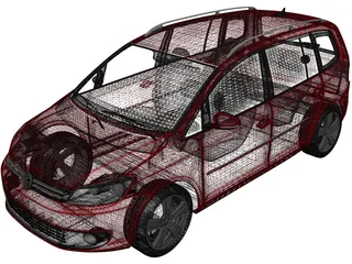 Volkswagen Touran (2011) 3D Model