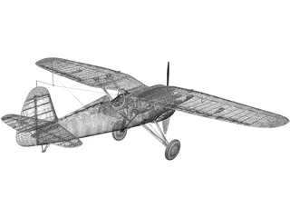 PZL P11 3D Model