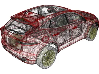 Jaguar E-Pace (2018) 3D Model