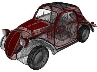 Fiat 500 Topolino (1936) 3D Model