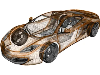 McLaren MP4-12C (2011) 3D Model