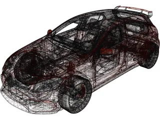 Mercedes-Benz A45 AMG Carbon Edition (2017) 3D Model