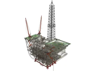 Offshore Rig 3D Model