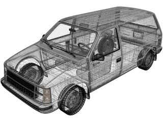 Dodge Mini Ram Van (1984) 3D Model