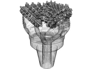 Tricone Drill Bit 3D Model