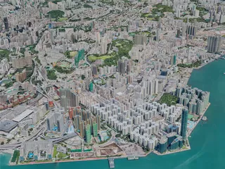 Hong Kong City, China (2019) 3D Model