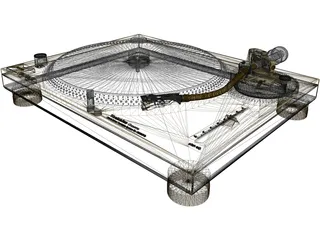 Technics SL-1200MK2 Turntable 3D Model