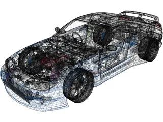 Nissan Silvia S15 Rocket Bunny 3D Model