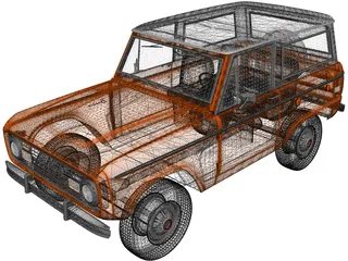 Ford Bronco (1975) 3D Model