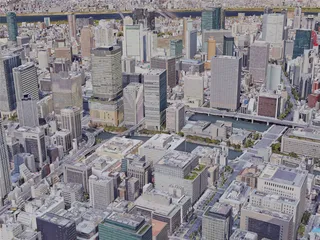 Osaka City, Japan (2019) 3D Model