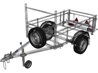 Small Load Trailer 3D Model