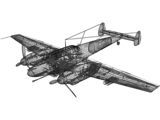 Messerschmitt BF-110 G-2 3D Model