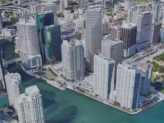 Miami City Downtown, FL, USA (2019) 3D Model